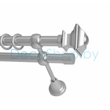 Карниз для штор Lm Décor «Верди» 19 мм / 19 мм (сатин, двухрядный, труба гладкая)