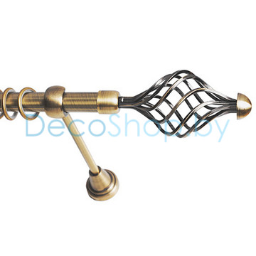 Карниз для штор Lm Décor «Вираж» 19 мм (антик, однорядный, труба гладкая)