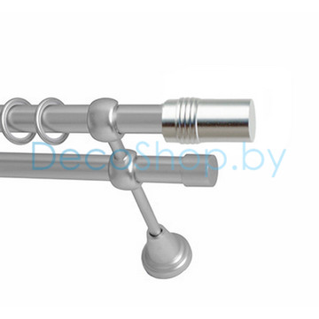 Карниз для штор Lm Décor «Сатурн» 19 мм / 19 мм (сатин, двухрядный, труба гладкая)