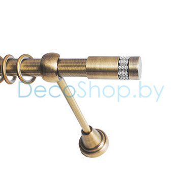 Карниз для штор Lm Décor «Имидж» 19 мм (антик, однорядный, труба гладкая)