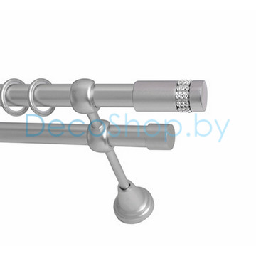 Карниз для штор Lm Décor «Имидж» 19 мм / 19 мм (сатин, двухрядный, труба гладкая)