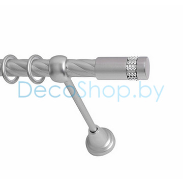 Карниз для штор Lm Décor «Имидж» 19 мм (сатин, однорядный, труба витая)