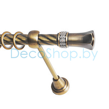 Карниз для штор Lm Décor «Севилла» 19 мм (антик, однорядный, труба витая)