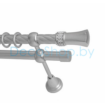 Карниз для штор Lm Décor «Севилла» 19 мм / 19 мм (сатин, двухрядный, труба витая)