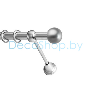 Карниз для штор Lm Décor «Шар малый» 19 мм (сатин, однорядный, труба гладкая)