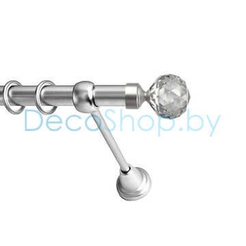 Карниз для штор Lm Décor «Кристалл» 19 мм (сатин, однорядный, труба гладкая)