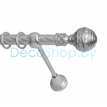 Карниз для штор Lm Décor «Ампир» 19 мм (сатин, однорядный, труба витая)