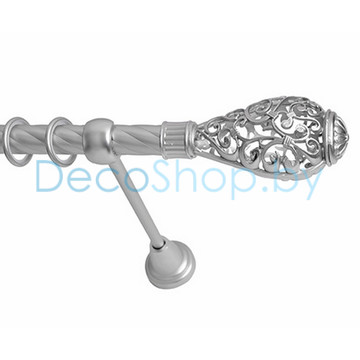 Карниз для штор Lm Décor «Эллада» 19 мм (сатин, однорядный, труба витая)