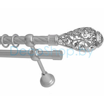 Карниз для штор Lm Décor «Эллада» 19 мм / 19 мм (сатин, двухрядный, труба витая)