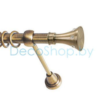 Карниз для штор Lm Décor «Эридан» 19 мм (антик, однорядный, труба гладкая)