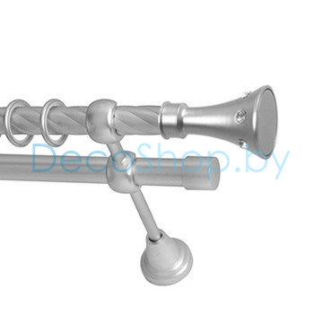 Карниз для штор Lm Décor «Эридан» 19 мм / 19 мм (сатин, двухрядный, труба витая)