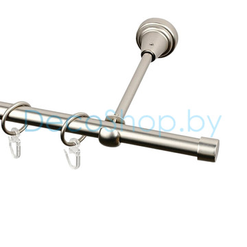 Карниз для штор Lm Décor «Заглушка» 19 мм (сатин, однорядный, труба гладкая)