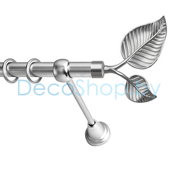 Карниз для штор Lm Décor «Лист» 25 мм (сатин, однорядный, труба гладкая)