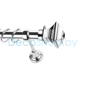 Карниз для штор Lm Décor «Верди» 25 мм (хром, однорядный, труба гладкая)