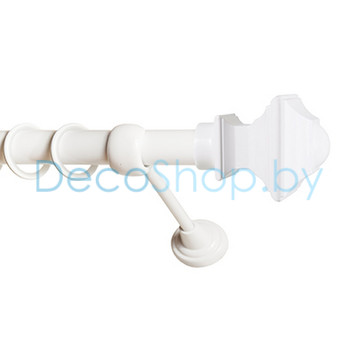 Карниз для штор Lm Décor «Верди» 25 мм (белый, однорядный, труба гладкая)