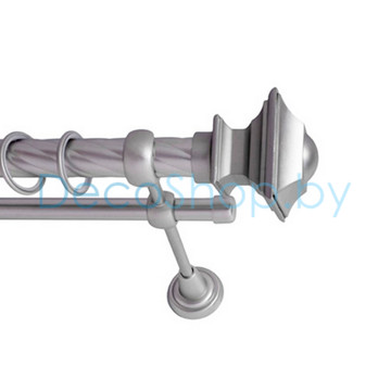 Карниз для штор Lm Décor «Верди» 25 мм / 16 мм (сатин, двухрядный, труба витая)