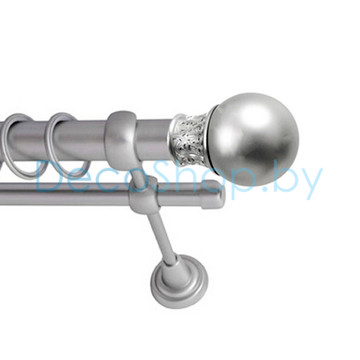 Карниз для штор Lm Décor «Тифани» 25 мм / 16 мм (сатин, двухрядный, труба гладкая)