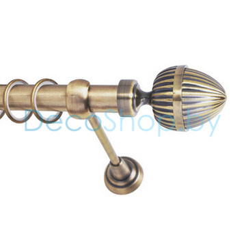 Карниз для штор Lm Décor «Одеон» 25 мм (антик, однорядный, труба гладкая)