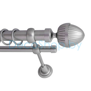 Карниз для штор Lm Décor «Одеон» 25 мм / 16 мм (сатин, двухрядный, труба гладкая)