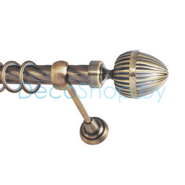 Карниз для штор Lm Décor «Одеон» 25 мм (антик, однорядный, труба витая)