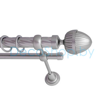 Карниз для штор Lm Décor «Одеон» 25 мм / 16 мм (сатин, двухрядный, труба витая)