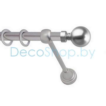 Карниз для штор Lm Décor «Шар большой» 25 мм (сатин, однорядный, труба гладкая)