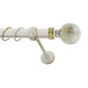 Карниз для штор Lm Décor «Шар большой» 25 мм (белое золото, однорядный, труба гладкая)