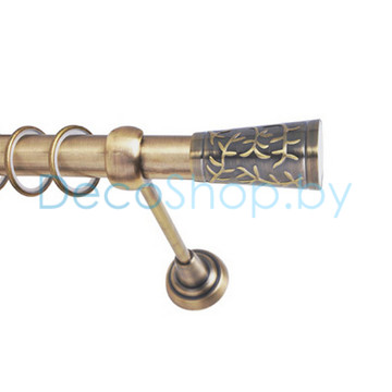 Карниз для штор Lm Décor «Византия» 25 мм (антик, однорядный, труба гладкая)