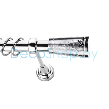 Карниз для штор Lm Décor «Византия» 25 мм (хром, однорядный, труба гладкая)