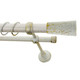 Карниз для штор Lm Décor «Византия» 25 мм / 16 мм (белое золото, двухрядный, труба гладкая)
