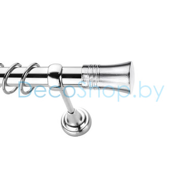 Карниз для штор Lm Décor «Гиро» 25 мм (хром, однорядный, труба гладкая)