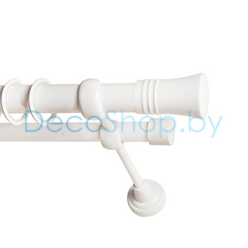 Карниз для штор Lm Décor «Гиро» 25 мм / 19 мм (белый, двухрядный, труба гладкая)