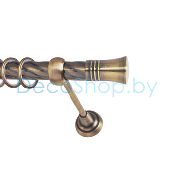 Карниз для штор Lm Décor «Гиро» 25 мм (антик, однорядный, труба витая)